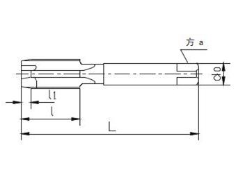 Straight Flute Tap with Spiral- Point  (Thin  Shank with Neck)